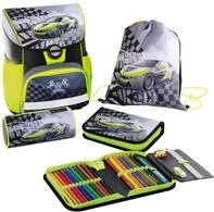 Eberhard Faber 577615 - Schulranzen Set Race Car, EFAlino, 4-teilig, mit