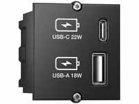 Bachmann Keystone Modul USB Doppelcharger 1xUSB-A, 1xUSB-C max. 22W, 917227,...