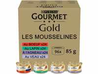 Nestle Nestle Gourmet Gold Les Mousselines: Kaninchen, Rind, Kalb, Lamm -...