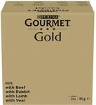 Gourmet Gold Feine Pastete, Katzenfutter nass, mitKaninchen, Rind, Kalb, Lamm, 12er