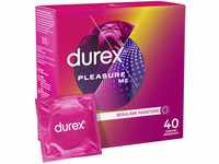 Durex Pleasure Me Kondome – Mit Noppen & Rippen, anatomischer Easy-On-Form &...