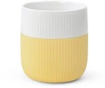 Royal Copenhagen Fluted Contrast Karibik Becher aus Porzellan in der Farbe Gelb-Wei&szlig;