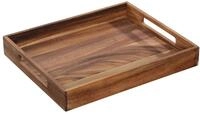 Zassenhaus Serviertablett Holz | rechteckig | 44 x 36 x 6 cm | mit Griffen 