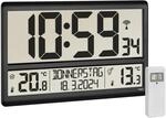 TFA Dostmann Digitale XL Wanduhr, 60.4521.01, mit Au&szlig;entemperatur, Innentemperatur,