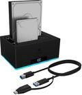 ICY Box USB 3.0 2-Fach Festplatten Docking Station f&uuml;r 2,5" und 3,5" SATA HDD/SSD,