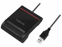 LogiLink USB 2.0 Smart-ID-Kartenleser für Ihre IC/ID-Karte, für Windows und Mac OS