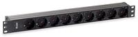 Equip Steckdosenleiste 19"(1HE) 9fach Schukon,1,8m Kabel