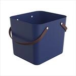Rotho Albula Einkaufskorb 40l, Kunststoff (PP recycelt), blau, 40l (39.8 x 35.5 x