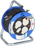 Brennenstuhl Garant Kompakt Kabeltrommel 3-fach mit USB (Kabeltrommel mit