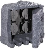 Trio Leuchten Steckdosenstein, steingrau, 20 x 19 x 20 cm, 9962-11