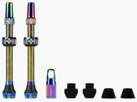 Muc-Off Regenbogenfarbige Presta Tubeless Ventile, 60 mm - Hochwertige Anti-Leck