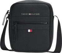 Tommy Hilfiger Herren Umh&auml;ngetasche Essential PU Mini Reporter Klein, Schwarz