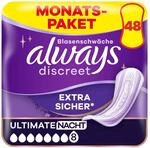 Always Discreet Inkontinenzeinlagen f&uuml;r Frauen Ultimate Nacht 48 St&uuml;ck Extra Sicher
