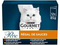 GOURMET Perle | Saucenreal | Erwachsene Katze | Rind, Huhn, Thunfisch, Lachs |...