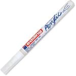 edding 5300 Acrylmarker fein - wei&szlig; - 1 Acrylstift wasserfest - feine Rundspitze 1-2