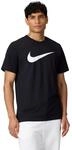 Nike Herren Sportswear Swoosh T-Shirt, Black/White, S