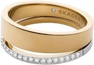 Skagen Damen Edelstahlring L&auml;nge: 4/5 Zoll, Gold und Silber mit Glitter