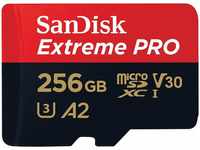 SanDisk Extreme PRO microSDXC UHS-I Speicherkarte 256 GB + Adapter & RescuePRO...