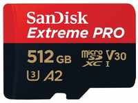 SanDisk Extreme PRO microSDXC UHS-I Speicherkarte 512 GB + Adapter & RescuePRO...