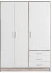 FORTE Jupiter Schrank 140 150, Kleiderschrank, Dreht&uuml;renschrank, 3-t&uuml;rig, mit...