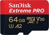 SanDisk 64 GB Extreme PRO microSDXC-Karte + SD-Adapter + RescuePRO Deluxe, bis...