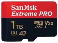 SanDisk Extreme PRO microSDXC UHS-I Speicherkarte 1 TB + Adapter & RescuePRO...