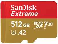 SanDisk Extreme microSDXC UHS-I Speicherkarte 512 GB + Adapter (Für...