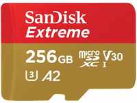 SanDisk Extreme microSDXC UHS-I Speicherkarte 256 GB + Adapter (Für...