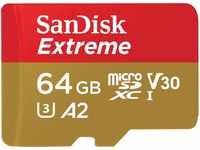SanDisk Extreme microSD Karte für mobiles Gaming 64 GB, Unterstützt mit A2 App
