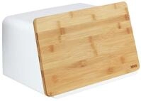 WENKO Brotkasten mit Bambusbrett Mod. Kubo, praktische Brotaufbewahrung mit...