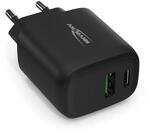 Ansmann USB Ladeger&auml;t 18 W mit Power Delivery & Quick Charge 3.0 schwarz