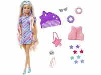 Barbie Totally Hair, Barbie Puppe mit extra langen mehrfarbigen Haaren zum...