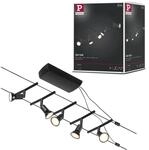 Paulmann 94446 CorDuo Seilsytem Set Salt DC max. 5x10 Watt erweiterbar Schwarz matt