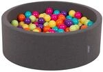 KiddyMoon B&auml;llebad 90X30cm/300 B&auml;lle &empty; 7Cm B&auml;llepool Mit Bunten B&auml;llen F&uuml;r
