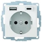 Berker Steckdose SCHUKO/USB A-C S1 pws gl&auml;nzend 48048989