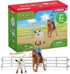 SCHLEICH Farm World | Westernreiten mit Cowgirl 42577 | Bauernhof Set mit...