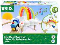BRIO 36002 Mein erstes Bahn Regenbogen Set - Aufregendes Eisenbahn-Spiel mit