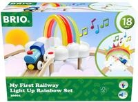 BRIO 36002 Mein erstes Bahn Regenbogen Set - Aufregendes Eisenbahn-Spiel mit