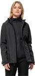 Jack Wolfskin Damen Moonrise 3in1 Jkt W Jacket, Schwarz, S EU