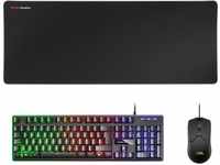 Mars Gaming MCPXBES, Combo H-Mech FRGB Tastatur, Ultralight Maus 10000DPI & XXL