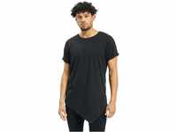 Urban Classics Herren Asymetric Long Tee T-Shirt, Schwarz (black 7), XXL