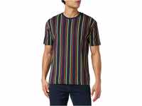 Urban Classics Herren Printed Oversized Retro Stripe Tee T-Shirt,
