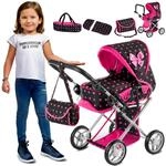 Kinderplay Puppenwagen ab 1 2 3 Jahre Kinderwagen Spielzeug - 3 in 1, Puppenwagen mit