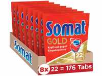 Somat Gold Spülmaschinen Tabs, 176 Tabs, Geschirrspül Tabs mit Extra-Kraft...