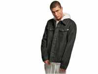 Urban Classics Herren Organic Basic Denim Jacket, black washed, 3XL