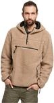 Brandit Teddyfleece Worker Pullover, Farbe: Camel, Gr&ouml;&szlig;e: S