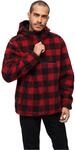 Brandit Teddyfleece Worker Pullover, Farbe: red/Black, Gr&ouml;&szlig;e: 5XL