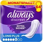 Always Discreet Inkontinenzeinlagen f&uuml;r Frauen Long Plus 64 St&uuml;ck Extra Sicher und