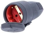 as - Schwabe Gummikupplung 230 V / 16 A mit Schutzkappe - Schuko Kupplung mit