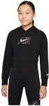 Nike Air Crop Kapuzenpullover Black/White/Lt Smoke Grey 12 Jahre